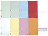 DONAU 100er Pack Trennstreifen/Farbe: Farblich Sortiert / 1/3 A4 aus 190 g/m²...