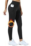 Enjoyoga Thermo Leggings Damen mit Taschen [für Winter] - High Waist Sporthose...