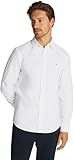 Tommy Hilfiger Herren Hemd Flex Poplin Kent Collar Businesshemd, Weiß (Optic...