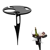Gotetiso Weintisch im Freien Tragbarer Outdoor Weintisch Mini Klapptisch für...
