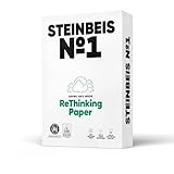 Steinbeis No. 1 Druckerpapier – 2500 (5 x 500) Blatt DIN A4 Recycling-Papier...