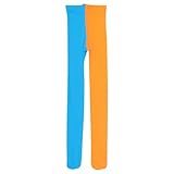 Strumpfhosen mehrfarbig Splice Kniestrümpfe Party Kostüm Strümpfe (Orange und...