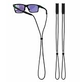 80Days Verstellbares Brillenband aus Nylon – Brillenhalter mit Silikon-Enden, sicherer Halt für Brillen & Sonnenbrillen, ideal beim Sport, Lesen & im Alltag, Schwarz