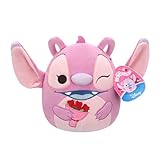 Squishmallows SQDI01883 - Disney Valentine's Stitch, Angel mit Blumenstrauß 20...