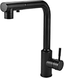 Cieex Wasserhahn Küche Schwarz, Hochdruck Küchenarmatur mit Brause Ausziehbar,...