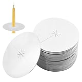 80 Stück Tropfenfänger für Kerzen Tropfschutz Papier Tropfschutz Kerze, 8cm,...
