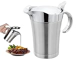 Kellegour Edelstahl Thermo Sauciere,750ml Soßenschüssel,Thermo-Sauciere mit...