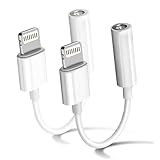 EnergieMAX 2 Pack iPhone Aux Adapter/Lightning auf 3.5mm Klinke Adapter【MFi...