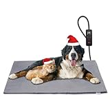 Toozey Katzen & Hund Heizmatte Innen 90 * 60cm, Timing & Temperatur Einstellbar...