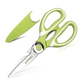 Küchenschere 21 cm, Universalschere mit Klingenabdeckung, Scharfe...