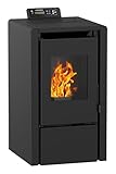 NEMAXX® PC5 Pelletofen Schwarz 5,3 kW – Raumheizung bis 120 m³ – kompakte...
