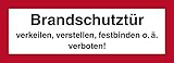 LEMAX® Aufkleber Feuerwehrschild, Brandschutztür verkeilen, verstellen,...