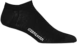 Icebreaker Herren Lifestyle Fine Gauge No Show Socken, Schwarz/Schnee, Medium