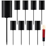 8 STK Ø 2.5cm Adventskranz Kerzenhalter Metall Schwarz Stabkerzenhalter mit...