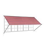 Relaxdays Fallarmmarkise, HxB: 120x400 cm, einziehbar, UV-Schutz, Polyester,...