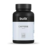 Bulk Koffeintabletten, Pre Workout Booster, 200 mg, 100 Tabletten, Verpackung...
