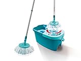 Leifheit Set CLEAN TWIST Disc Mop Ergo 2.0, Bodenwischer mit Mikrofaser Bezug...