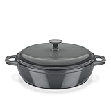GSW 716321 Grey Shadow Schmortopf mit Deckel, Gusseisen, grau/creme - ⌀30 cm