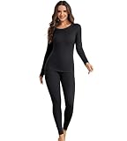 SHARICCA Thermounterwäsche Damen Set - mit Fleecefutter Funktionsunterwäsche...