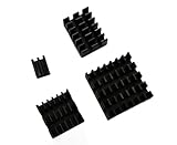 ITSTUFF Aluminium Kühlkörper Set 4 Stück schwarz für Raspberry Pi 5...