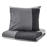 Ikea BRUNKRISSLA Bettwäscheset in schwarz; 100% Baumwolle; 2tlg;...