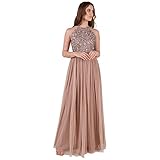 Maya Deluxe Damen Rl004 Mm Bridesmaid Dress, Taupe Blush, 40 EU