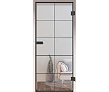 HORI Loft Glastür aus ESG-Sicherheitsglas: Modernes quadratisches Design...