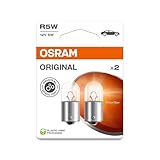 OSRAM ORIGINAL LINE 12V, Lampen mit Metallsockeln, R5W, Doppelblister, 2 Lampen,...