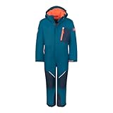 Trollkids Kinder Schneeoverall Isfjord, Madeira Blau/Tieforange, Größe 134