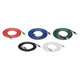 Amazon Basics Ethernetkabel Cat6, knickgeschützt, RJ45, 3m 5 Stück,...