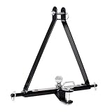 Wiltec Ackerschiene Dreipunktaufhängung mit Zugmaul und Kugelkopfkupplung, 610...