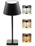 ChenFec LED Tischlampe Kabellos Akku Aufladbar, LED Tischleuchte Kabellos USB...