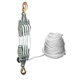 QWORK® Schwerlast Flaschenzug Maximale Kapazität: 2000 kg Max. Hubhöhe: 2,4 m...