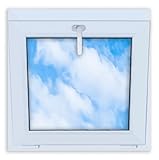LORAC | Kunststofffenster weiß 700x700mm, 70x70cm, kippbar, Standard-Fenster...