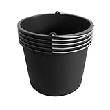 ViD® 5 Stück Mörteleimer/Betoneimer 20 Liter | Ø37 x 28 cm |...