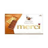 merci Tafelschokolade Edel-Nougat – 1 x 112 g – Feinste Täfelchen aus...