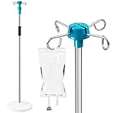 QWORK® Höhenverstellbarer Infusionsständer aus rostfreiem Edelstahl,...