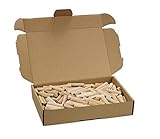 Tolux Holzdübel 10x50 [mm] Packung mit 250 Stück, Rillendübel,...