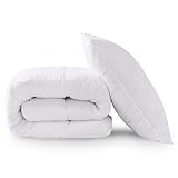 HIG Bettdecke 135x200cm Set mit Kissen – Ganzjahresdecke mit 250GSM...