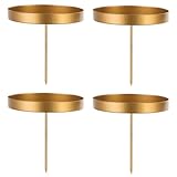 Sziqiqi Adventskranz Kerzenhalter 4er Set, Metall Kerzenständer 4 Kerzen, DIY...