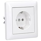 Komplett-Set Gira Standard 55 Rahmen, 1-fach - Reinweiß, glänzend mit...