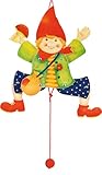 goki 53004 - Hampelfigur Junge aus Holz, Kinderspielklassiker, niedliches Motiv...