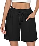 Demegimi Shorts Damen Bermuda Kurze Sporthose Knielang Sweatshorts Sommer Sport...