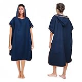 Badeponcho Damen& Herren,Poncho Handtuch,Mikrofaser-Surf Poncho,Lang...