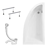 KOLMAN Badewanne PRAKTIKA Eckbadewanne 150x70 Rechts ohne Verkleidung,...