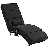 HOMCOM Relaxliege mit 5 Massagemodi Loungesessel mit Lendenkissen, Heizfunktion,...