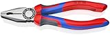 KNIPEX Kombizange, 180 mm, schneidet weichen Draht (Kupfer) und harten Draht...