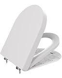 ANYCEE Toilettendeckel mit Absenkautomatik 46x36.5 CM, WC Sitz aus Duroplast,...
