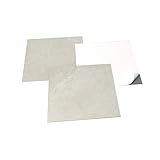 GENERIQUE - PVC Bodenbelag - Selbstklebende Fliesen - Hellgrau - Marmoreffekt -...