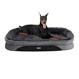HMTOPE Orthopädisches Hundebett, Hundesofa, Vierseitiges Nackenrolle Kissen,...